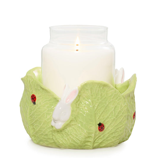 Ceramic Easter Bunny Jar Candle Holder QQD