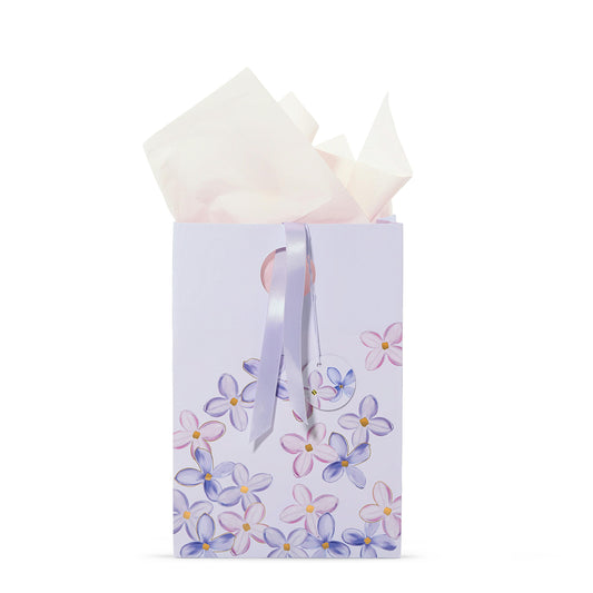 Purple Lilac Floral Gift Bag VXV