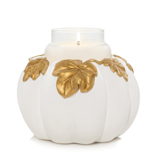 White Pumpkin Resin Holder BBI